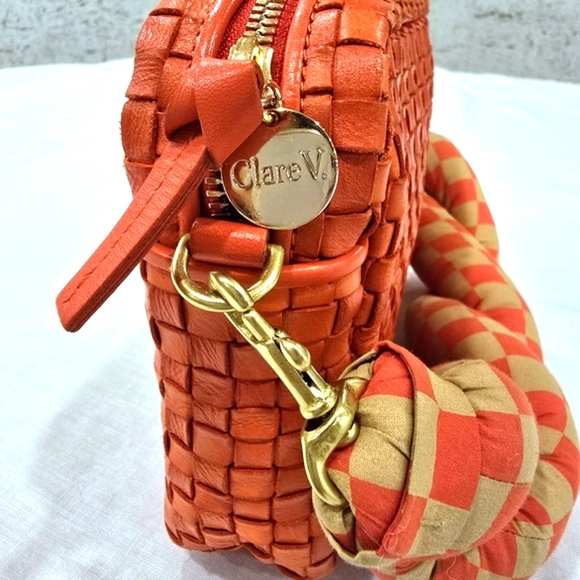 Claire V Midi Sac Poppy Woven + Bonus Strap (Brand new) - Picture 4 of 10